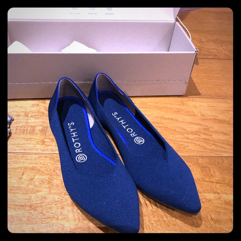 Rothy’s unworn Poseidon Blue The Point